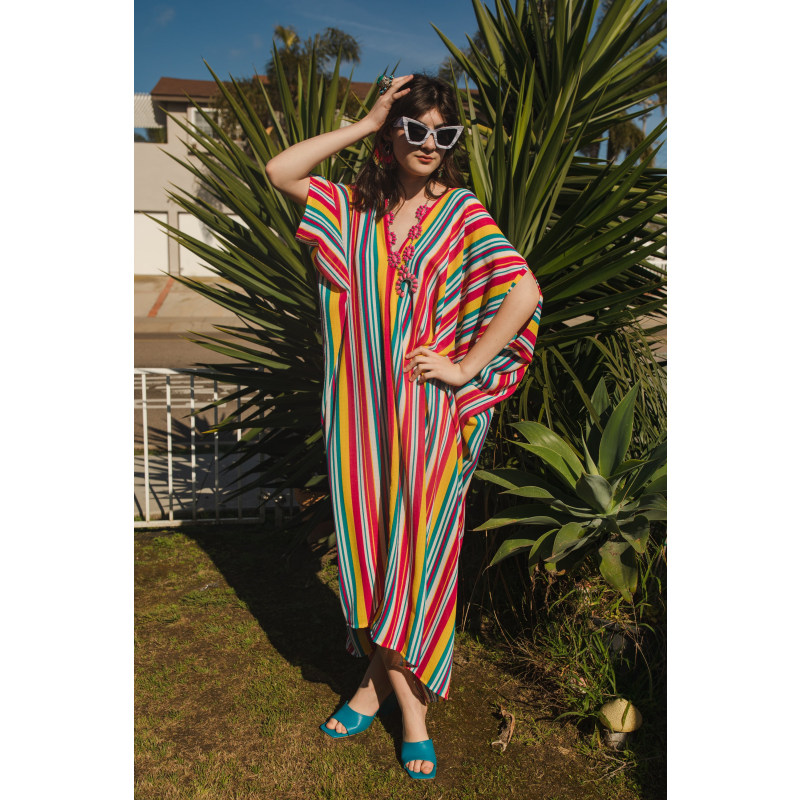 Thumbnail of Lourdes Stripe Caftan Kaftan Dress image