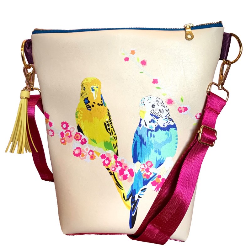 Thumbnail of Loving Budgies Vegan Leather Handbag image