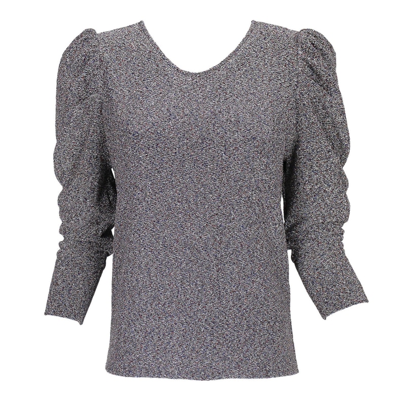 Thumbnail of Silver Knitted Round Neck Blouse image