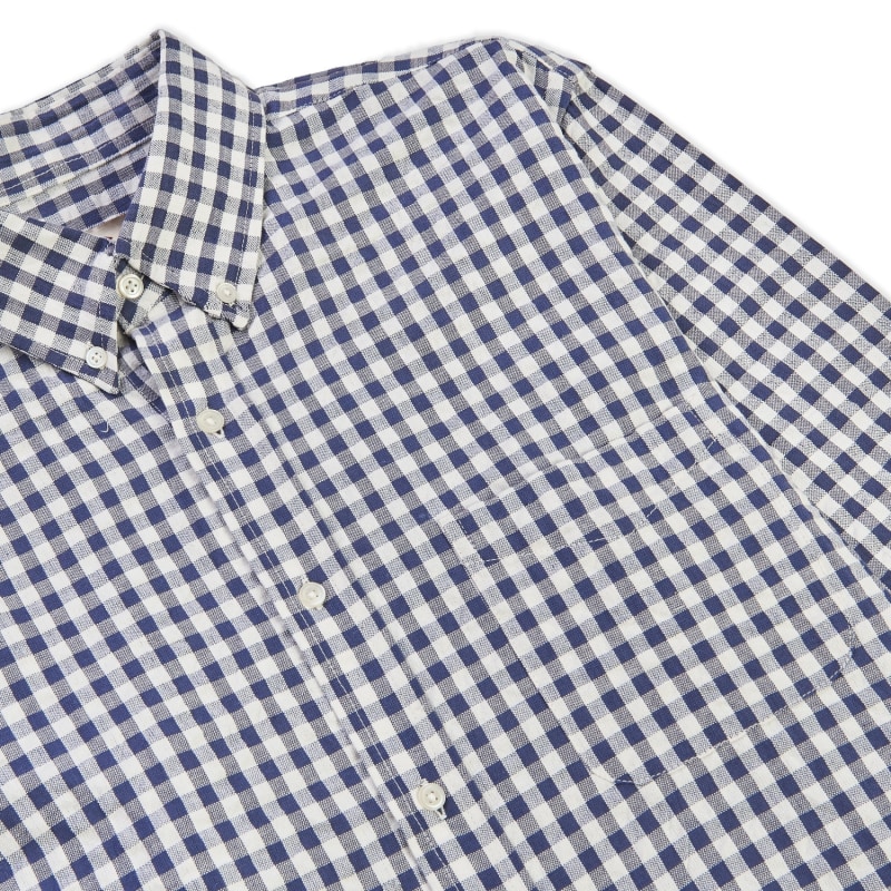 Gingham shirt blue online
