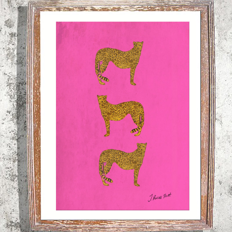 Thumbnail of "Three Cheetah" Signed Print image