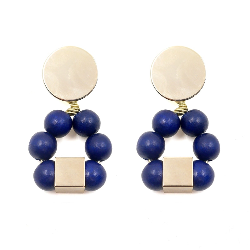 Thumbnail of The Jenna Blue Hand-Crafted Statement Earrings image