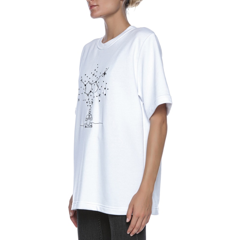 Thumbnail of Serotonin White Embroidered Women's T-Shirt image