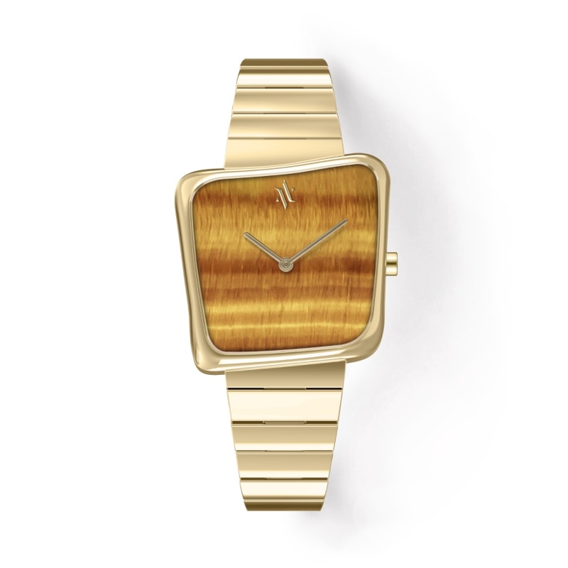 Thumbnail of Nebula Tiger's Eye Watch - Gold image