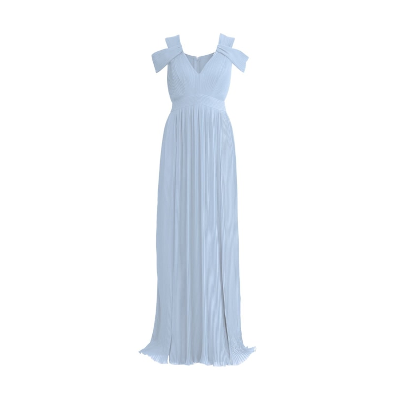 Jeylin Grey Pleated Evening Dress | Rowley Hesselballe London | Wolf ...