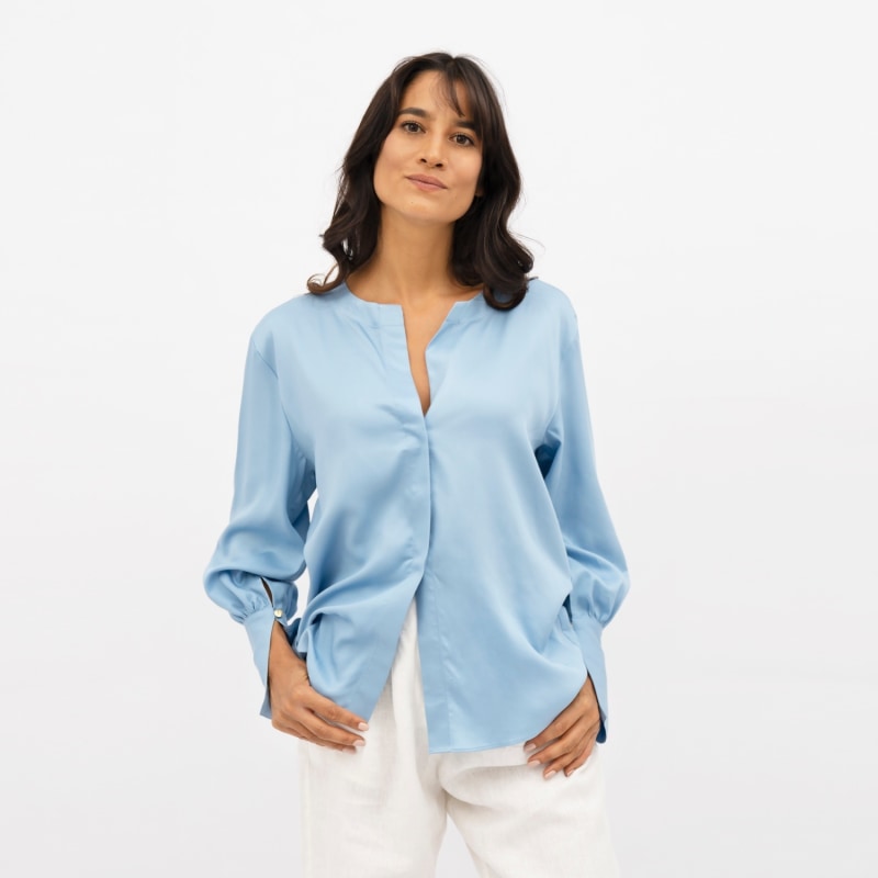 Thumbnail of Cap Ferret Tencel Long Sleeves Shirt In Sommerhus Blue image