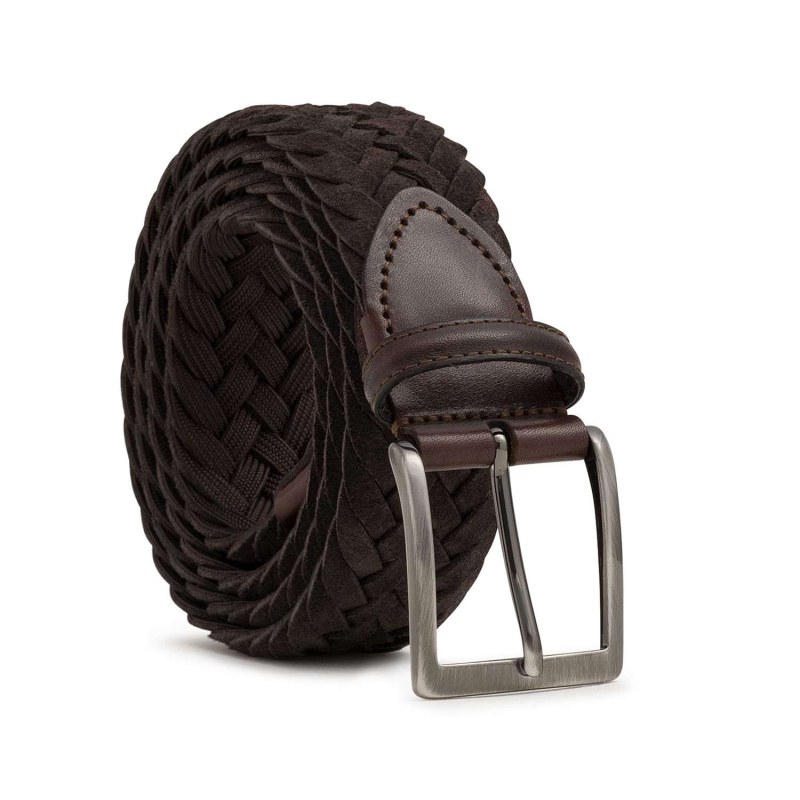 Thumbnail of Braided Suede Belt Brown Edoardo image