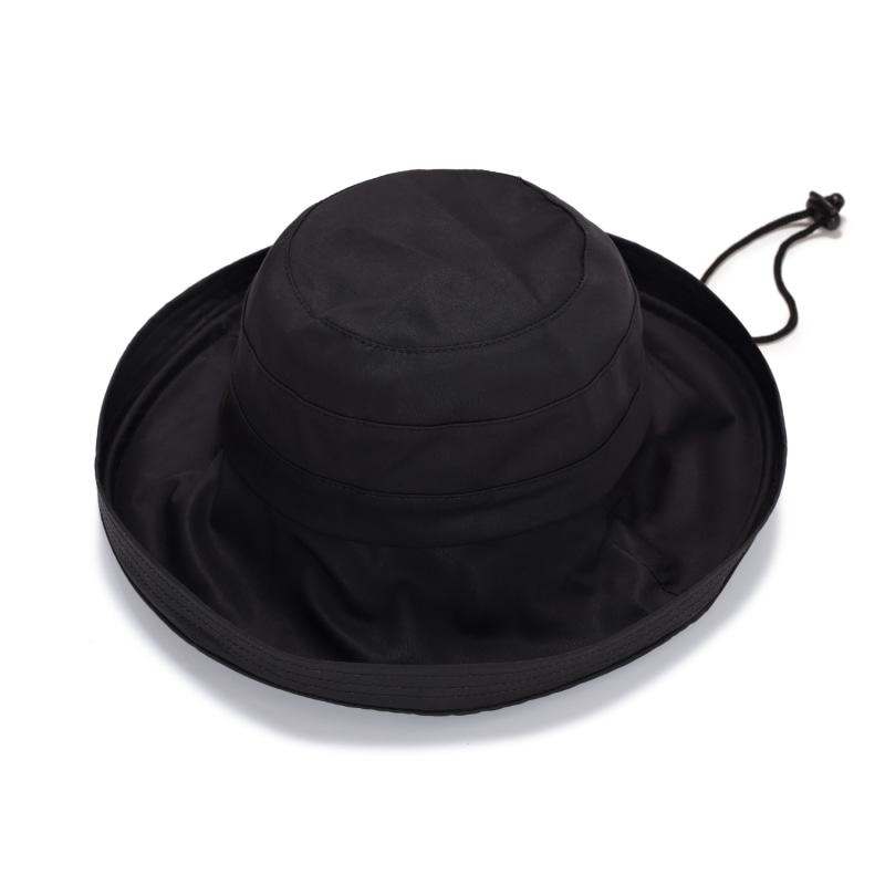 Thumbnail of Black Wide Brim Cotton Hat image