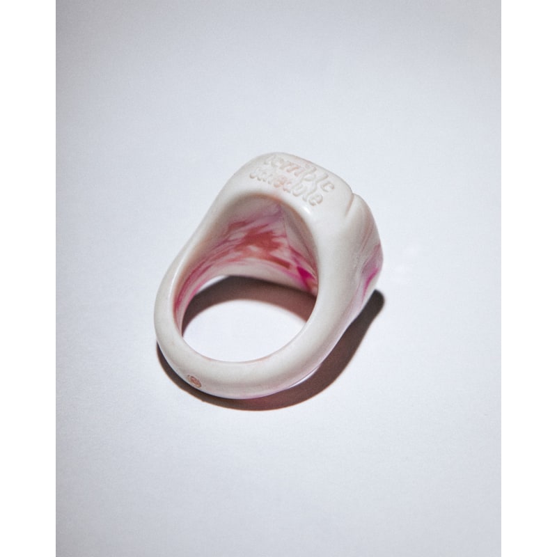 Thumbnail of Recycled Plastic Stone Ring Pink image