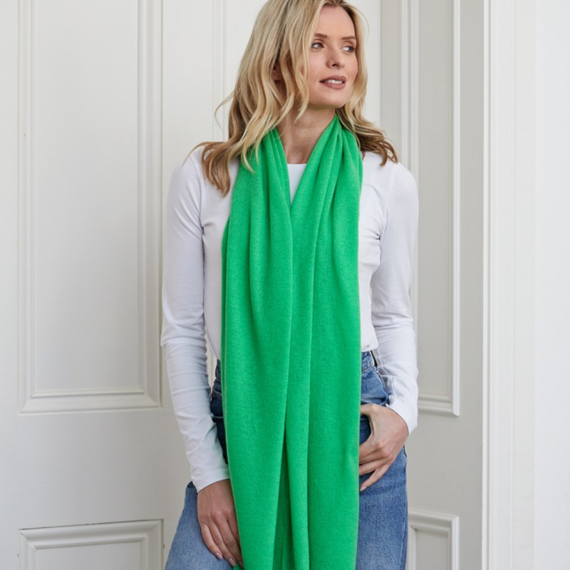 Thumbnail of Lucy Apple Green Multi Way Cashmere Wrap image