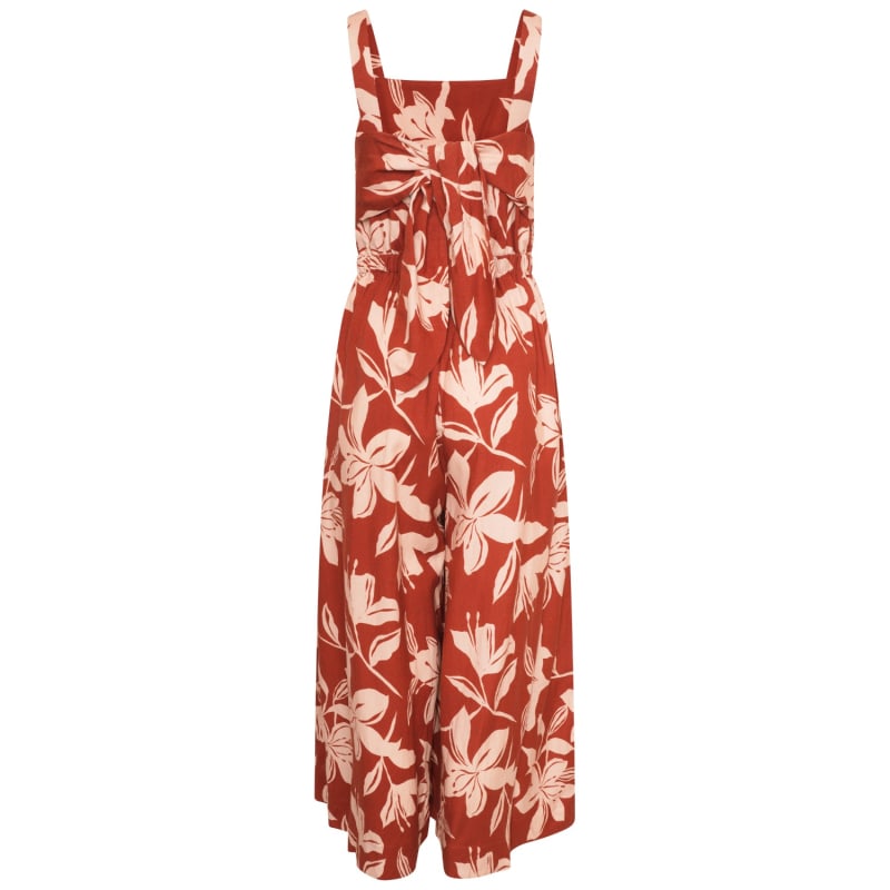 Thumbnail of Luisa Linen Culotte Jumpsuit - Red image