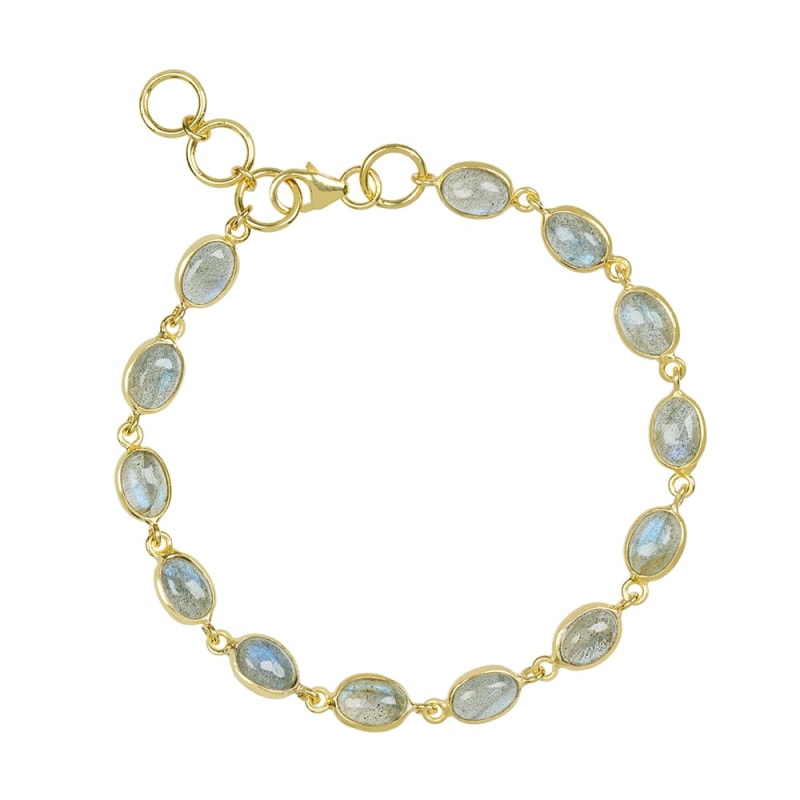 Thumbnail of Luna Gold Chain Bracelet With Labradorite image