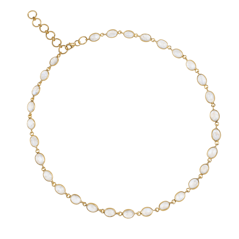 Thumbnail of Luna Moonstone Gold Chain Necklace image