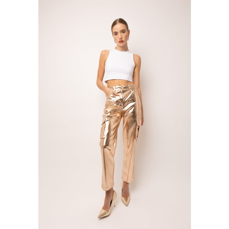 Thumbnail of Lupe Combat Rose Gold Trousers image