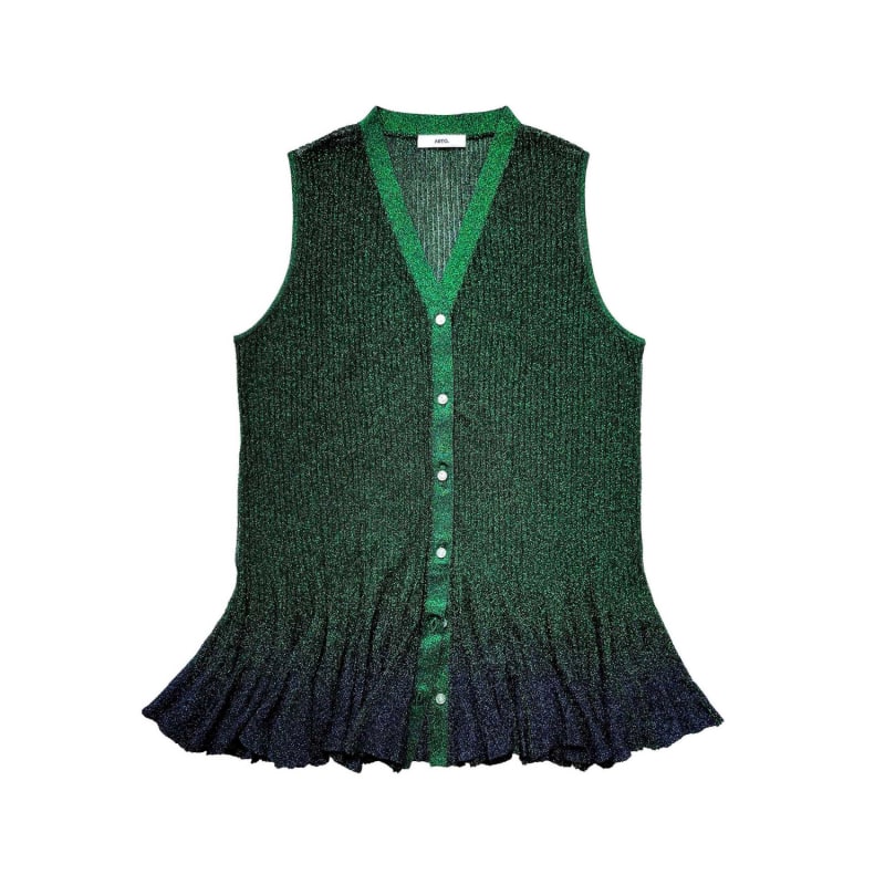 WOMENS CARDIGAN VEST WITH BUTTONS AND POCKETS - Knitworld Australia