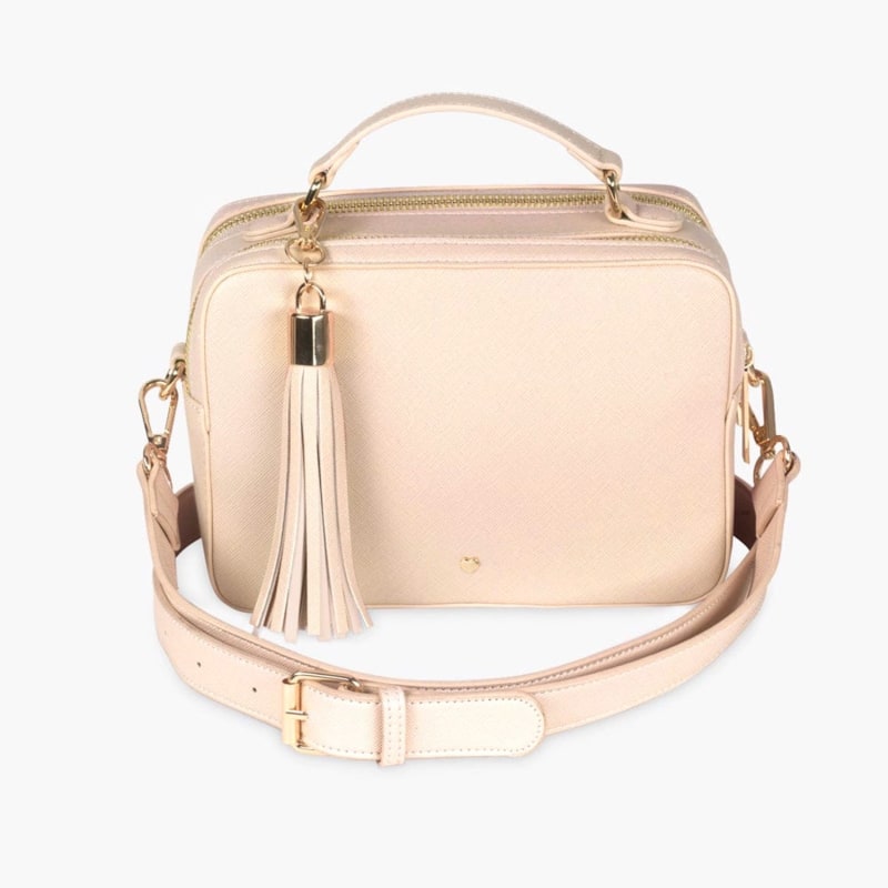 Luxe Hudson Vegan Leather Bag - Nude, Johnny Loves Rosie