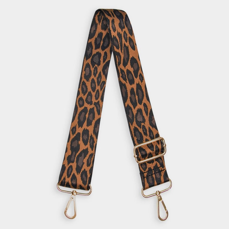 Thumbnail of Luxe Tan Leopard Print Bag Strap. image