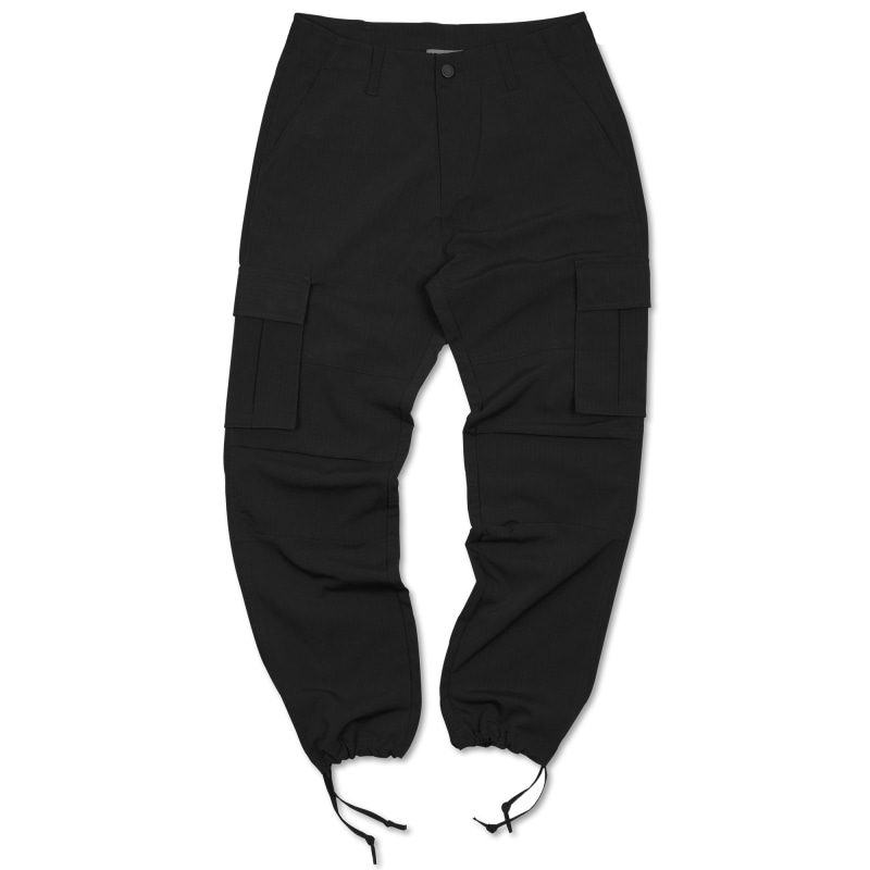 Black ripped cargo pants best sale