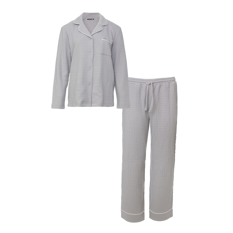 Thumbnail of Luxury Suite Waffle Pyjama Set In Grey image