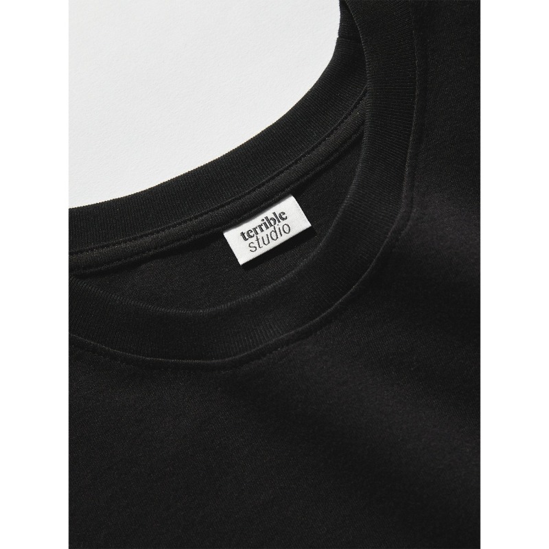 Thumbnail of Earth Embroidered Organic Cotton T-Shirt Black image