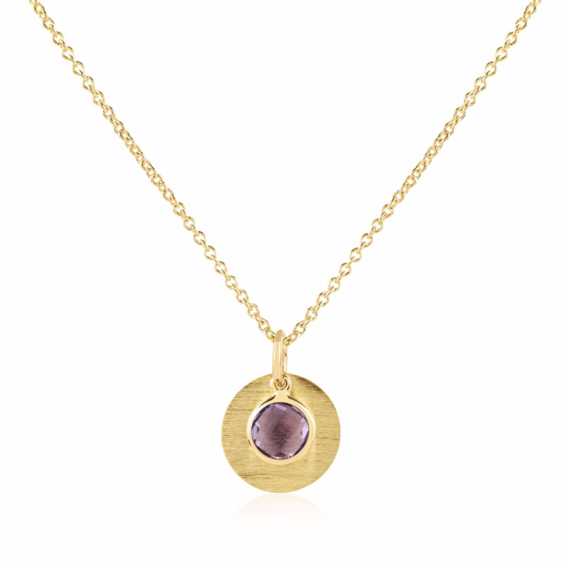 Thumbnail of Bali 9Ct Gold February Birthstone Necklace Amethyst image