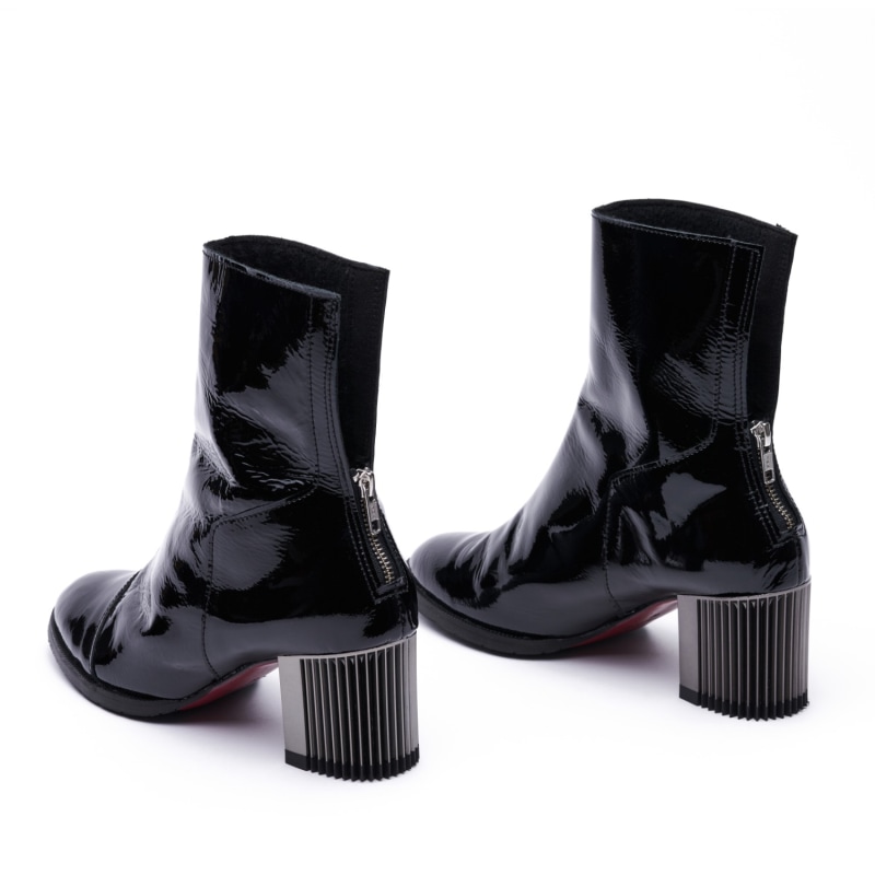 Black patent pointed ankle boots online