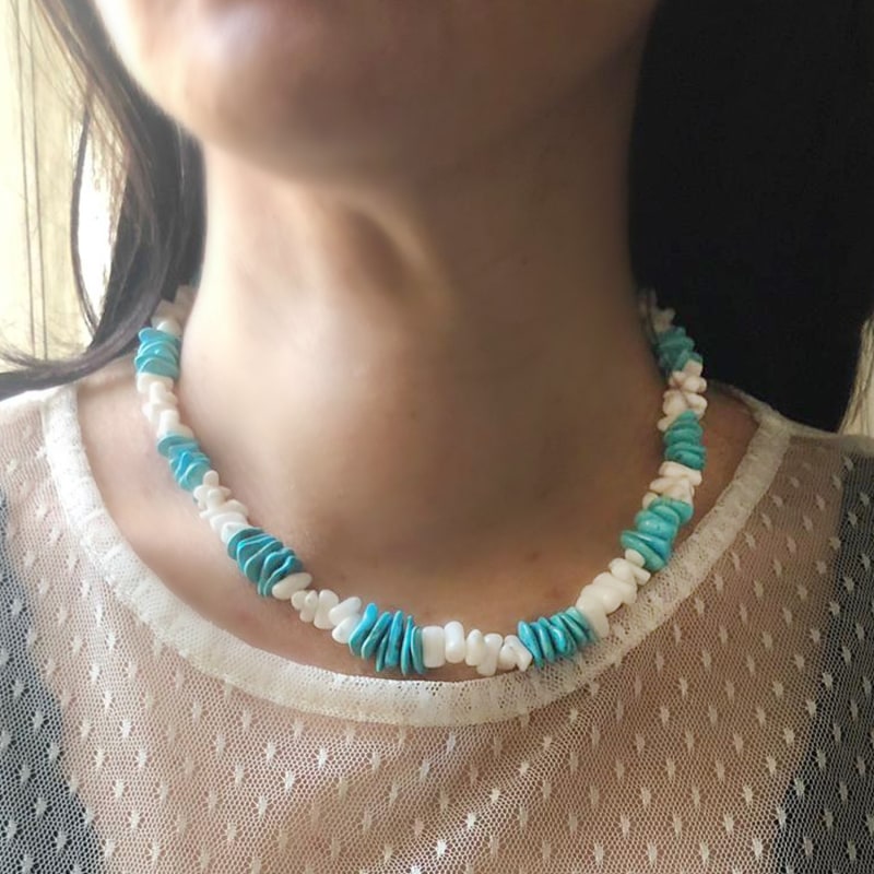 Thumbnail of Positano Shell & Turquoise Necklace image