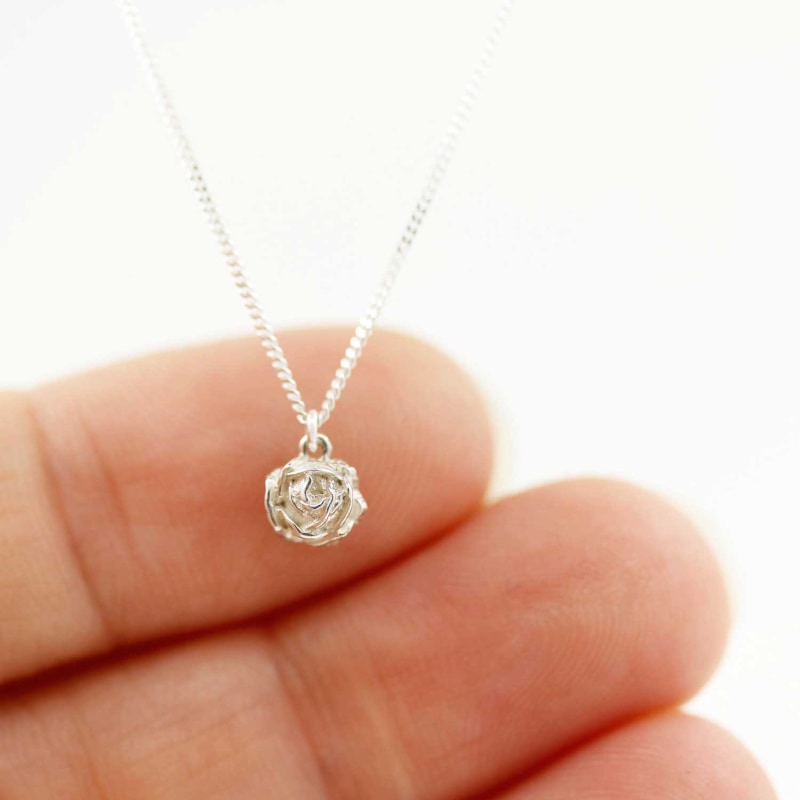 Thumbnail of Rose Necklace – Silver image