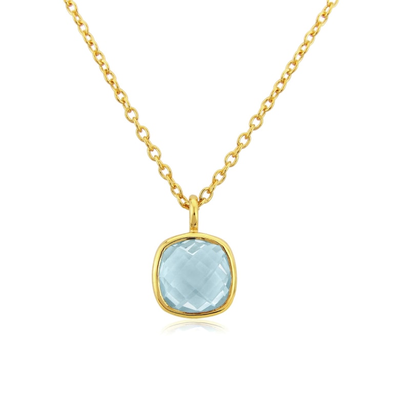 Thumbnail of Brooklyn Gold Vermeil & Blue Topaz Necklace image