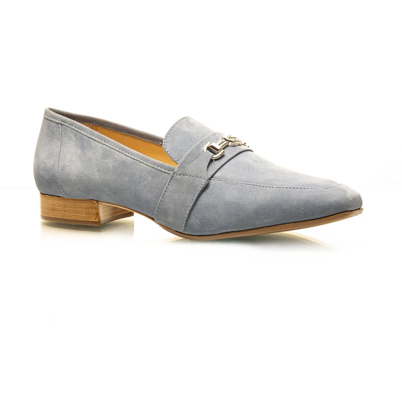 Thumbnail of Adonis Blue Nubuck Leather Loafer image