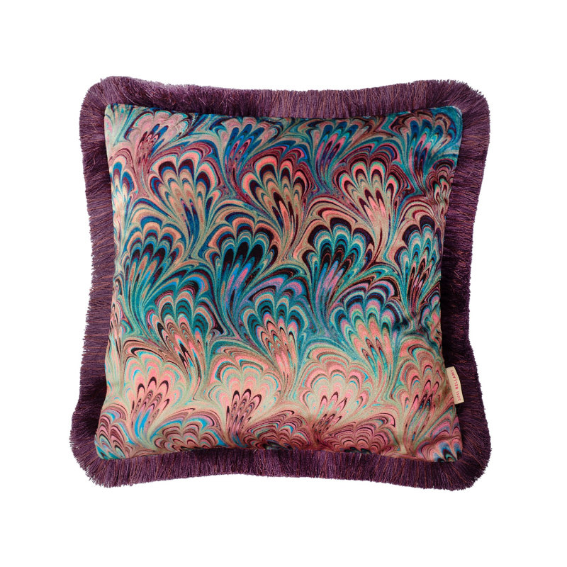 Thumbnail of Ruched Teal Bouquet Cushion image