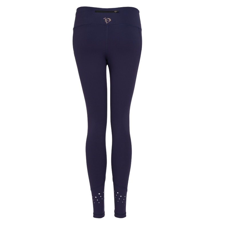 High Rise Laser 7/8 Navy Leggings