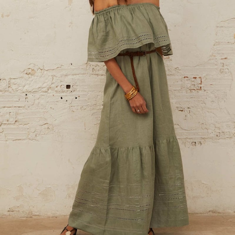 Thumbnail of Lyubava Dress In Jungle Green image