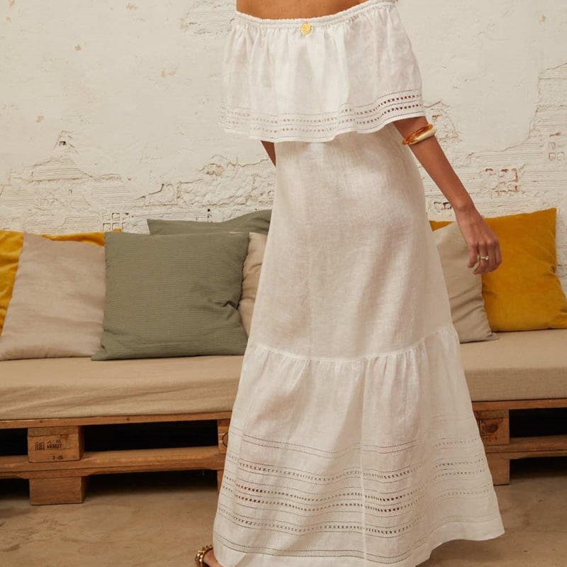 Thumbnail of Lyubava Maxi Dress In Elegant White image