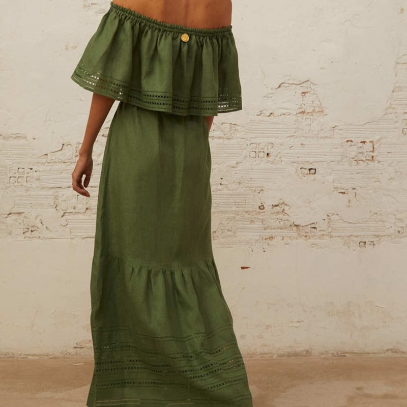 Thumbnail of Lyubava Maxi Dress In Rainforest Green image