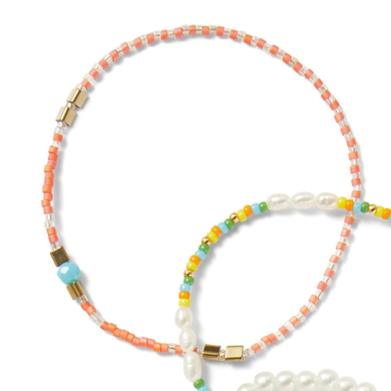 Thumbnail of Multicolor Beaded Pearl Bracelet Set image