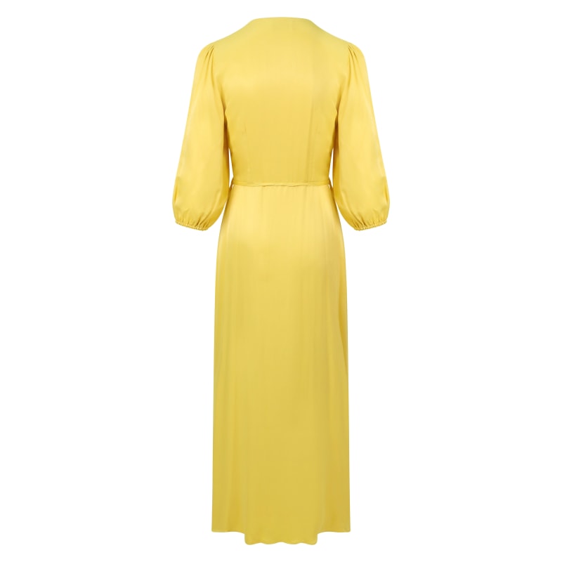 Thumbnail of Rae Midi Wrap Dress In Mimosa Yellow image