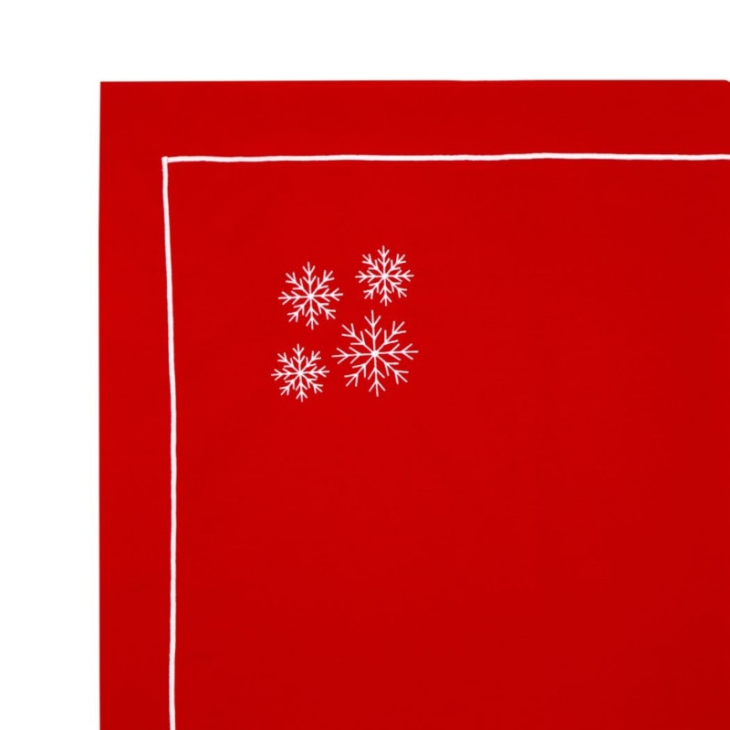 Thumbnail of Snowflake Embroidery Cotton Tablecloth image