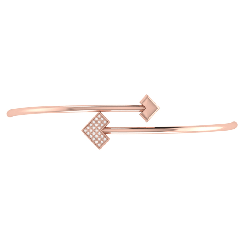 Thumbnail of One Way Bangle In 14 Kt Rose Gold Vermeil On Sterling Silver image