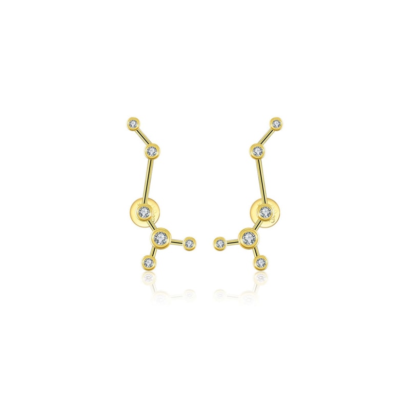 Thumbnail of Scorpio Zodiac Constellation Earring 18K Yellow Gold & Diamond image