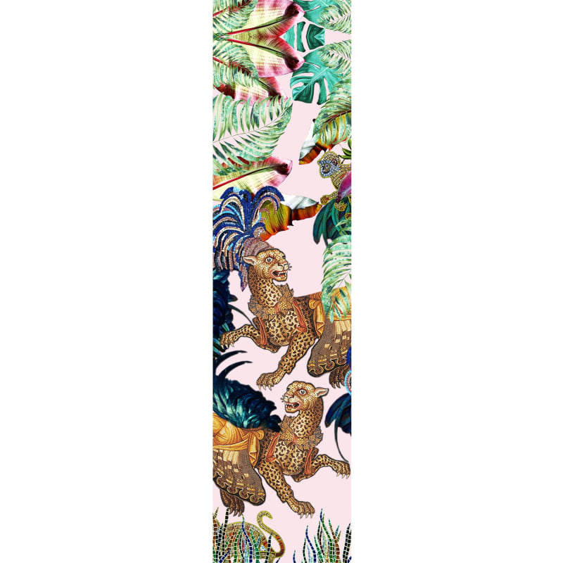 Thumbnail of Jungle Depths Pink Skinny Silk Scarf image