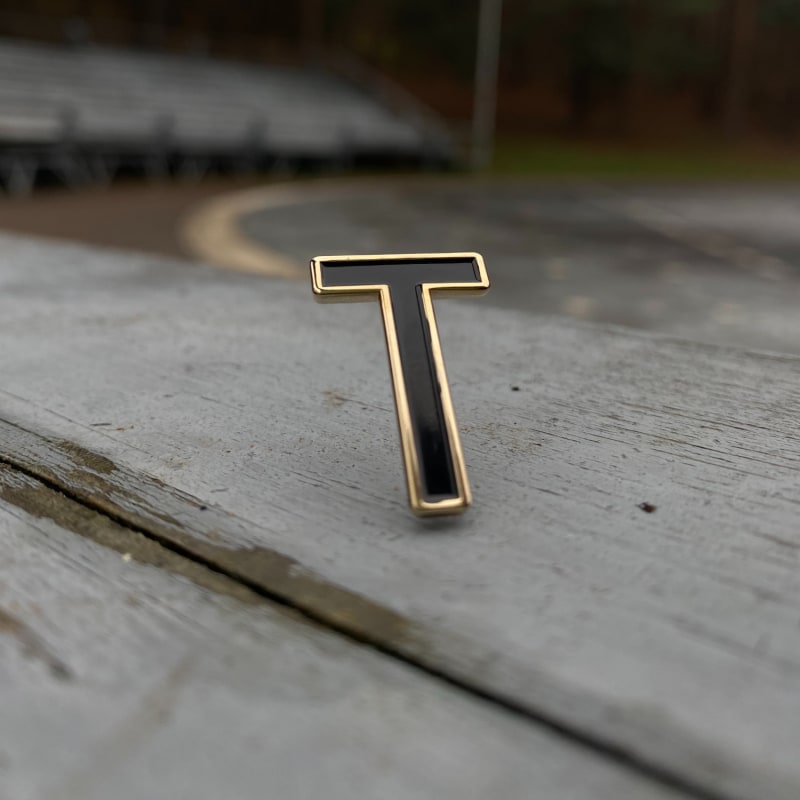 Thumbnail of Enamel Letter T Pin image