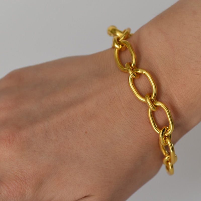 Chunky Double Chain Bracelet Gold