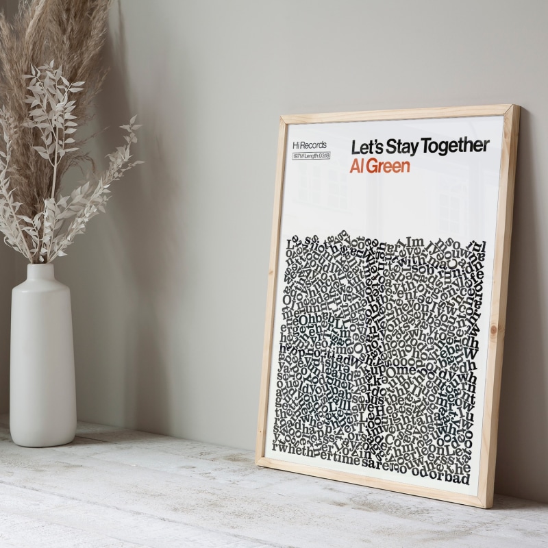 Thumbnail of Lets Stay Together - Al Green - Song Lyric Print - A1 image