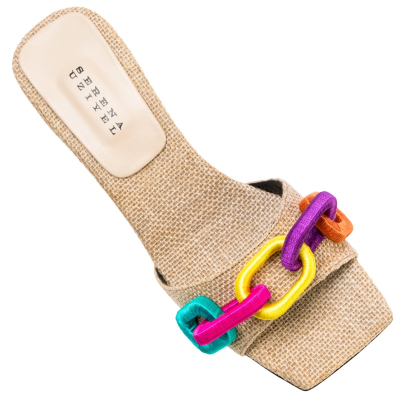 Thumbnail of Catena Natural & Rainbow Mid-Heel Sandal image