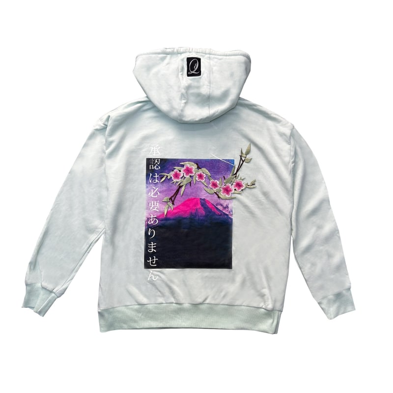 Thumbnail of Mint Mount Fuji Floral Hoodie image