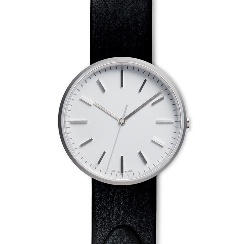 Thumbnail of Men's M37 Precidrive Three-Hand Watch In Brushed Steel With Nitrile Black Rubber Strap image