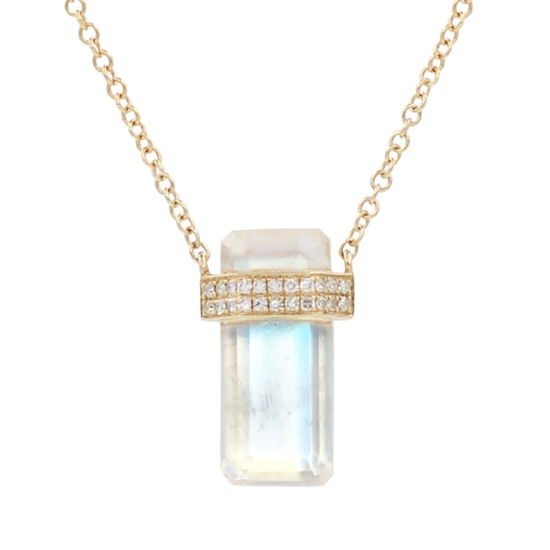 Thumbnail of Moonstone Huggie Necklace image