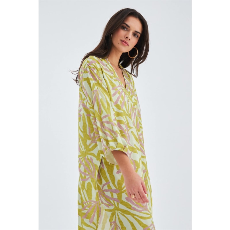 Thumbnail of Akira Matt Satin Summer Midi Dress - Multicolour image