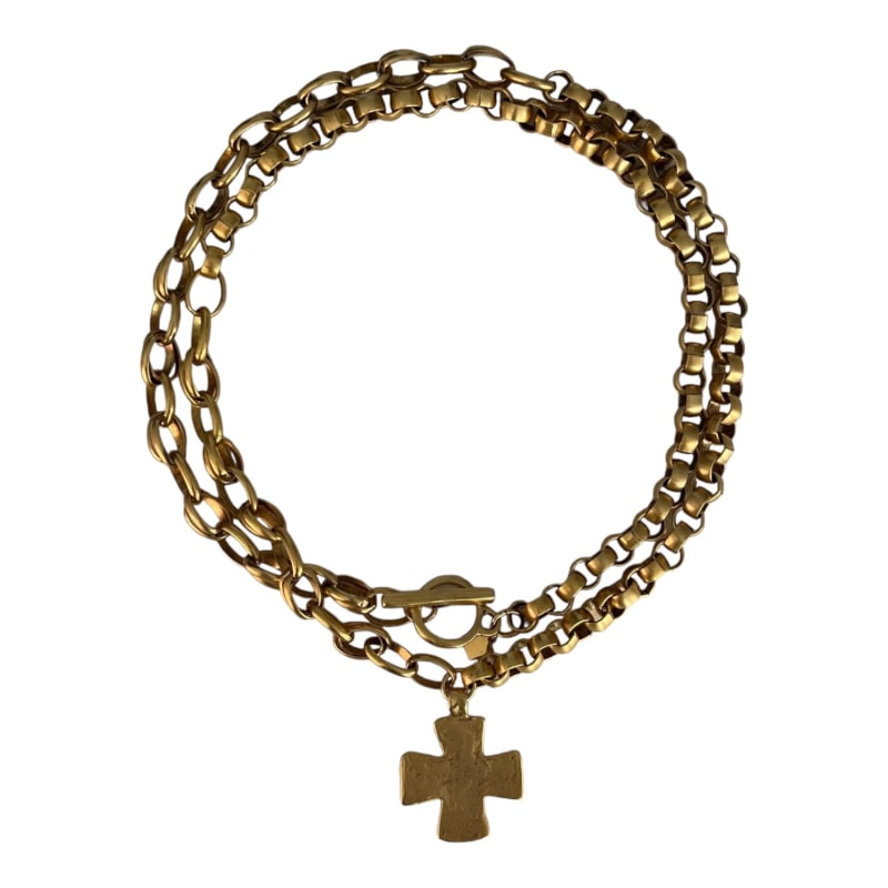 Chunky on sale cross necklace